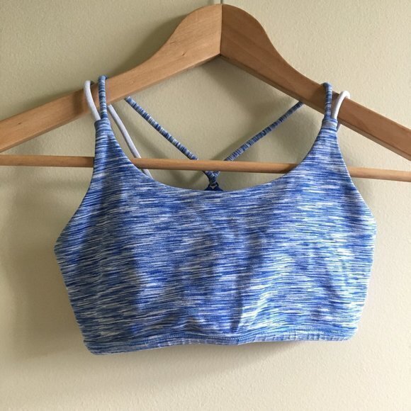Ivivva SPORTS BRA GIRLS‎ SIZE L BLUE STRAPPY YOGA - Picture 1 of 3
